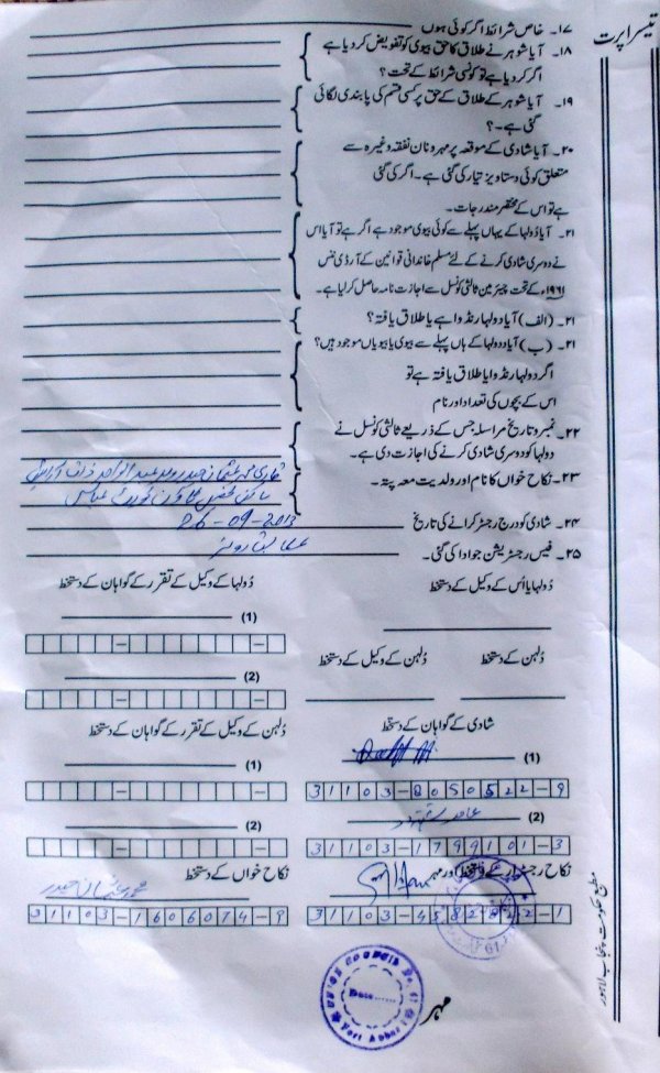 Download Nikah Nama Form In Urdu Free